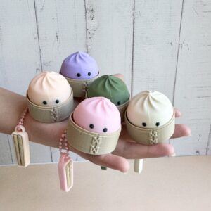 Kawaii dumpling clicker bag charm
