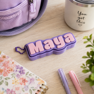Personalized one button name clicker 3D printed fidget