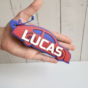 Personalized Race Car Bag Tag