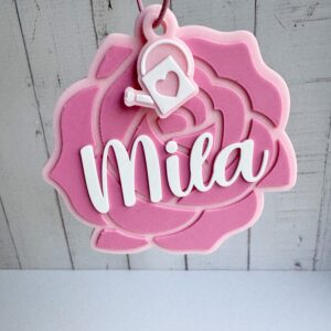 Personalized Rose Bag Tag